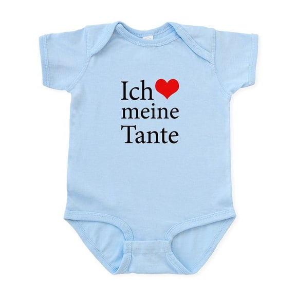 CafePress - I Love Aunt (German) Infant Bodysuit - Baby Light Bodysuit, Size Newborn - 24 Months