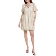 thumbnail image 3 of Nanette Nanette Lepore womens  Linen-Blend Mini Dress, 8, Beige, 3 of 4