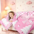 thumbnail image 4 of Manfei Traditional Festive 7pcs Queen Bedding,Christmas Tree Castle Bedding Comforter Set Queen,Pink,Pink Reversible, 4 of 6