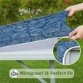 thumbnail image 6 of Blue Pioneer Flower and Paisley Pattern Square Fitted Tablecloth with Elastic Edge,Square Table Cover,Washable Elastic Table Cover for Home Kitchen Party Decor 34"x34", 6 of 6