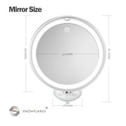Apercolorier 10x Magnifying Mirror with Light –Three Light Modes and Suction Cups – Intelligent Switch - 360 Degree Swivel Join – Smooth and Easy Install.