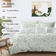 thumbnail image 4 of Green Flowers Bedding 3 Piece Duvet Cover Set Twin Size, Pastoral Farmhouse Botanical Floral Soft Microfiber Comforter Cover with Zipper Closure & Pillowcases, Wrinkle & FadeResistant Quilt Cover, 4 of 9