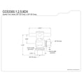 thumbnail image 2 of Kingston Brass CC53300DX 5/8-Inch O.D. Comp x 3/8-Inch O.D. Comp Quarter-Turn Angle Shut-Off Valve in Matte Black, 2 of 5