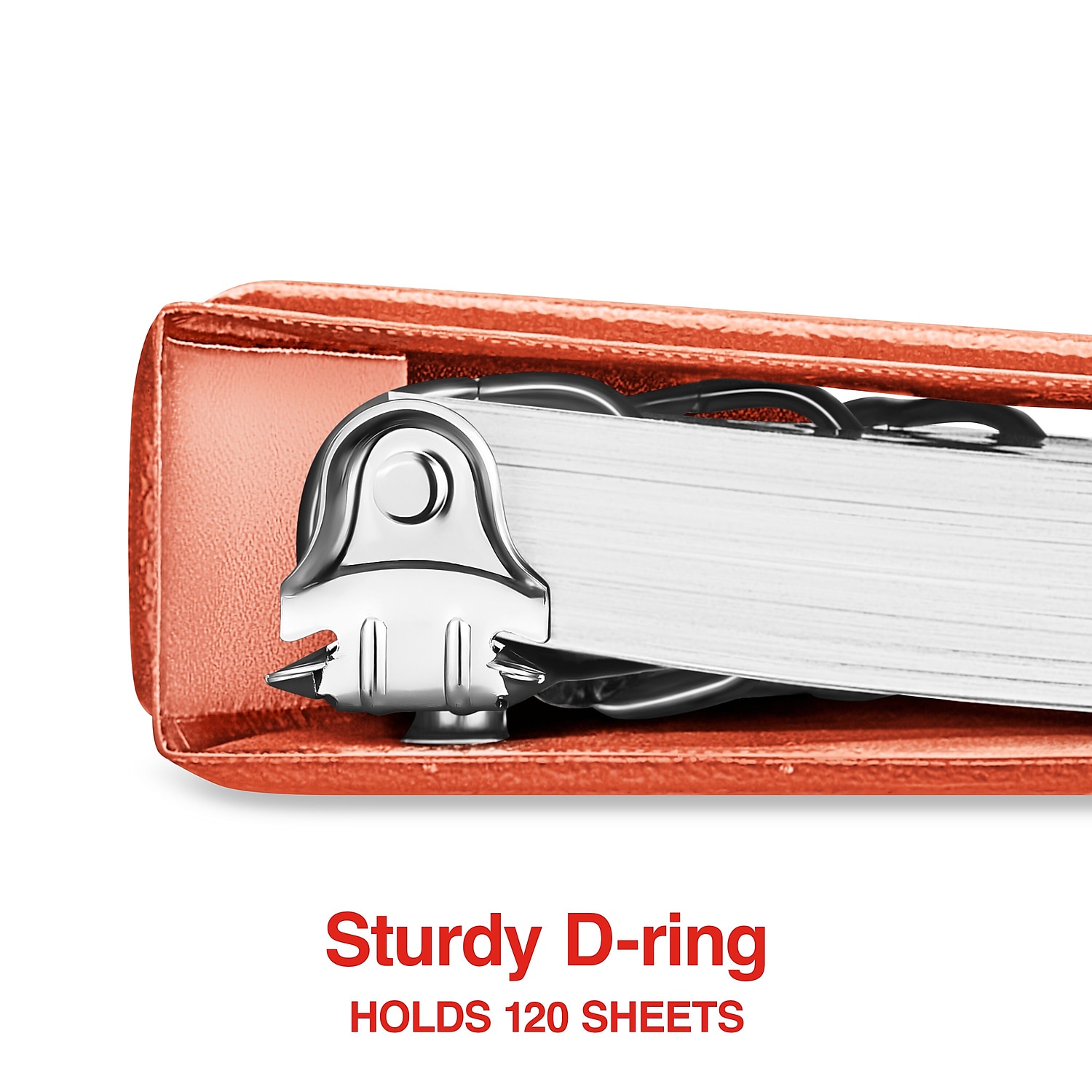 Staples Standard 1/2-Inch D-Ring Binder, Orange photo 3