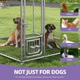 thumbnail image 3 of Uforic Large 10'x10' Heavy Duty Outdoor Dog Kennel with Rotating Feeder and Weatherproof Roof, 3 of 10