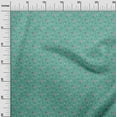 thumbnail image 3 of oneOone Tissu en Coton Flex Vert Mer Floral Matériel de Robe Tissu Imprimé Tissu au Mètre 40 Pouces de Large, 3 of 4