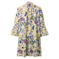 thumbnail image 4 of Women's Casual Tennis Dress for Everyday Wear Button Front Sleeve Loose Print with Comfortable Fit for Women’s V Plus Size Beige L, 4 of 7