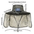 thumbnail image 2 of Solar Powered Fan Hat with USB Charging - UPF 50+ Wide Brim Sun Hat for Outdoor Fishing, Lightweight Breathable Men's Hat with One Solar Fans & Neck Flap Protection, 2 of 3