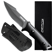 OERLA Camping Knife 3.74 inches Fixed Blade with Black G10 Handle and EDC Kydex Sheath