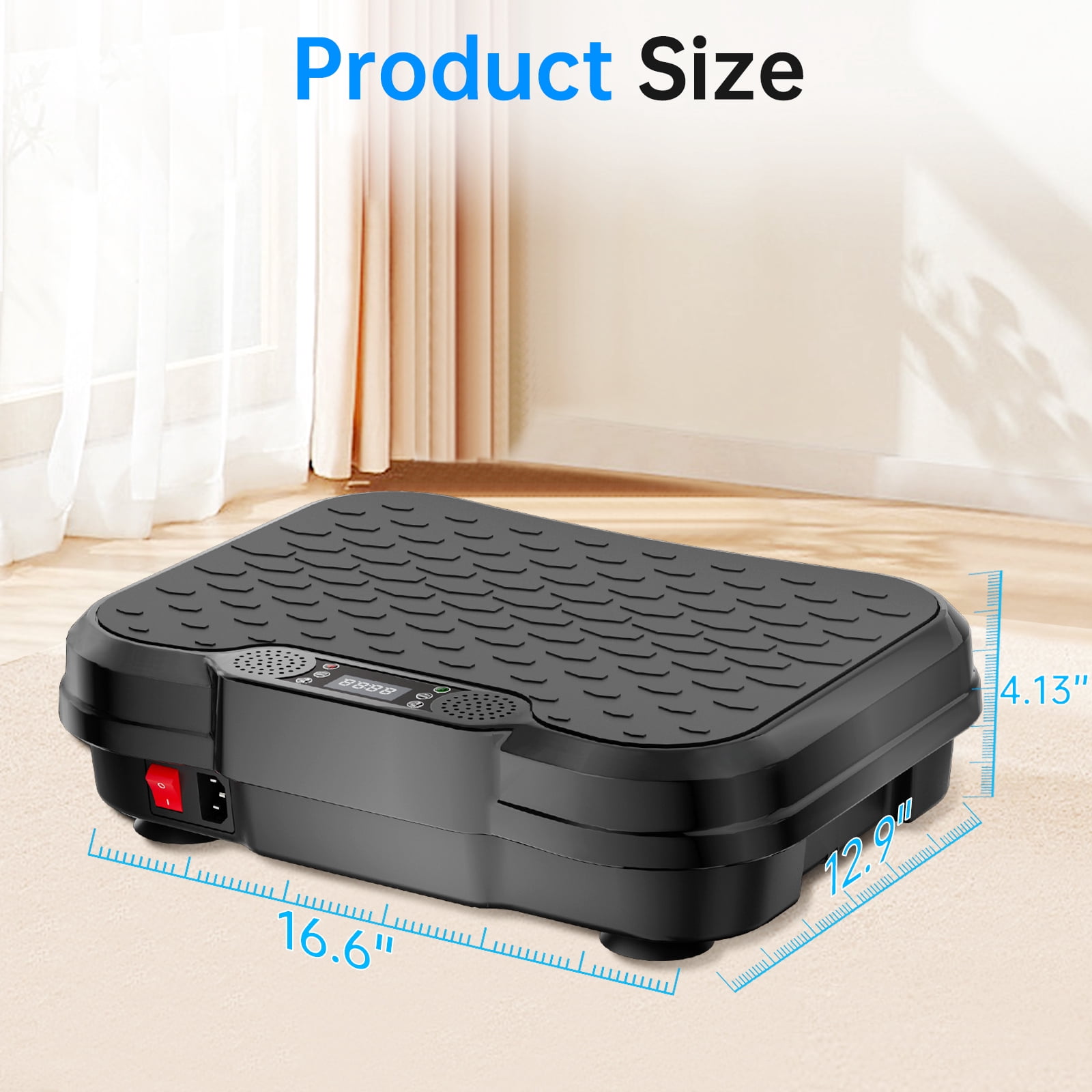 Tomile Vibration Plate Exercise Machine, Whole Body Workout Vibration Platform for Home Fitness with 400lbs Capacity, Black