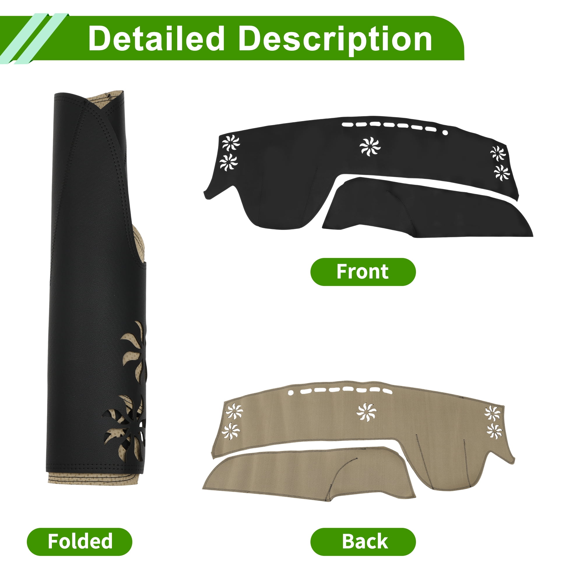 Unique Bargains Dashboard Cover for Lexus RX 350 2023-2025 Anti-Slip Black