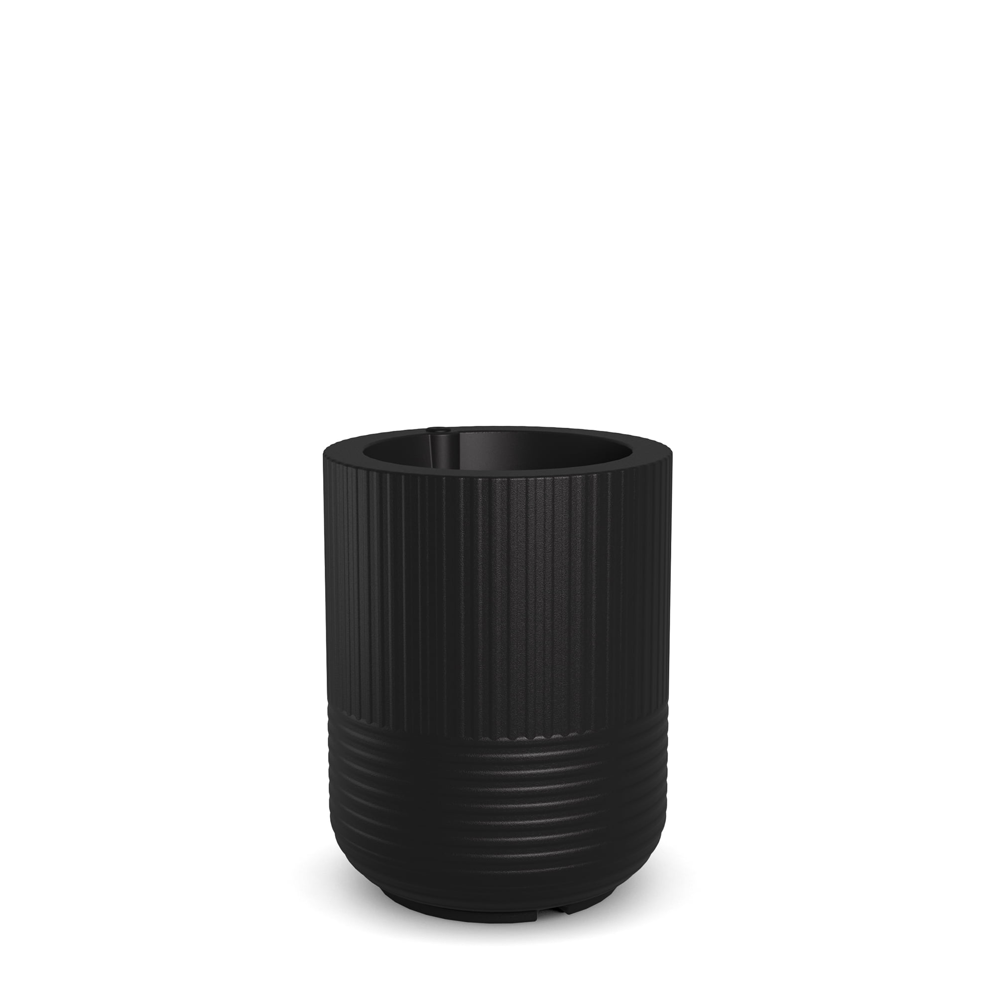 Arden 18in Round Planter - Black
