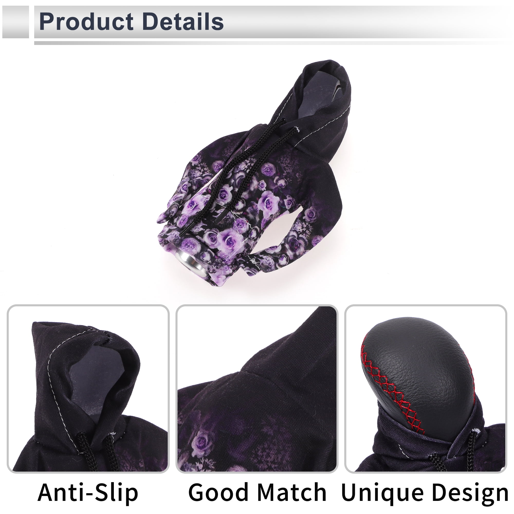 Unique Bargains Universal Gear Shift Knob Cover Stick Shifting Handle Protector Multicolor