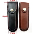 thumbnail image 2 of Funda para cuchillo plegable negra JM Estuche de transporte para caza Funda de cuero para cuchillo del ejército suizo 13,8 cm 4,6 cm, 2 of 5