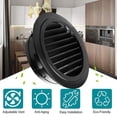 thumbnail image 3 of Black ABS Round Ventilation Hose Diffuser Grille Cover Wall Ceiling Mounting, 3 of 6