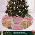 thumbnail image 3 of Yayeee Christmas Tree Skirt 35 inches for Xmas Tree Holiday Party Decoration, Pink Christmas House, 3 of 6