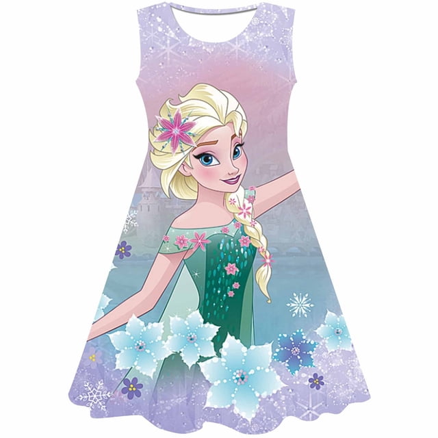 Vestido de Elsa de Frozen para niñas, disfraz de princesa, Vestidos para niños, Navidad, cumpleaños, fiesta de lujo, verano, nuevo