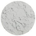 thumbnail image 3 of Modway Lippa 35.5" Round Artificial Marble Dining Table in White, 3 of 7