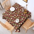 thumbnail image 2 of Red Christmas Ornament Pattern Square Tablecloth,Waterproof Square Table Cover,Wipeable Spillproof Washable Table Cover for Home Kitchen Party Decor 42"X42"(107x107cm), 2 of 6