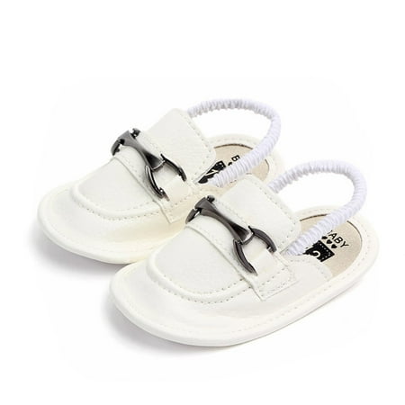 

AIMAOMI Baby Girls Boys Toddler Metal First Walkers Soft Sole Shoes H