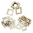 thumbnail image 3 of thinsony 100Pieces Bulk Unfinished Wooden Pieces Crafts Square, 3 of 7