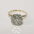 thumbnail image 4 of 2Ct Round Cut Simulated Diamond Cluster Flower Shape Ring 14K Yellow Gold Plated Size-10, 4 of 4