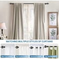 thumbnail image 6 of Urbanest Adjustable Double Curtain Rod Set Portia Flat Button Finials – 1″ Front & 5/8″ Back Rod With Black Rod, 48–84 Inches, 6 of 6