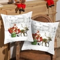thumbnail image 3 of B Christmas Santa Pillow Case Style B Flax Material Square Shape For Chair Sofa Car Seat Decoration, 3 of 7