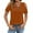 Brown, variant on XIAONU Womens Blouses Cross Front V Neck Off Shoulder Short Sleeve Shirt Solid Color baggy Trendy Pullover Shirt