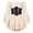 Beige, variant on Girls Pirateer Dress, Off Shoulder Sleeve High Low Ruffle Gown with Hat, Halloween Party Dress Up Outfit