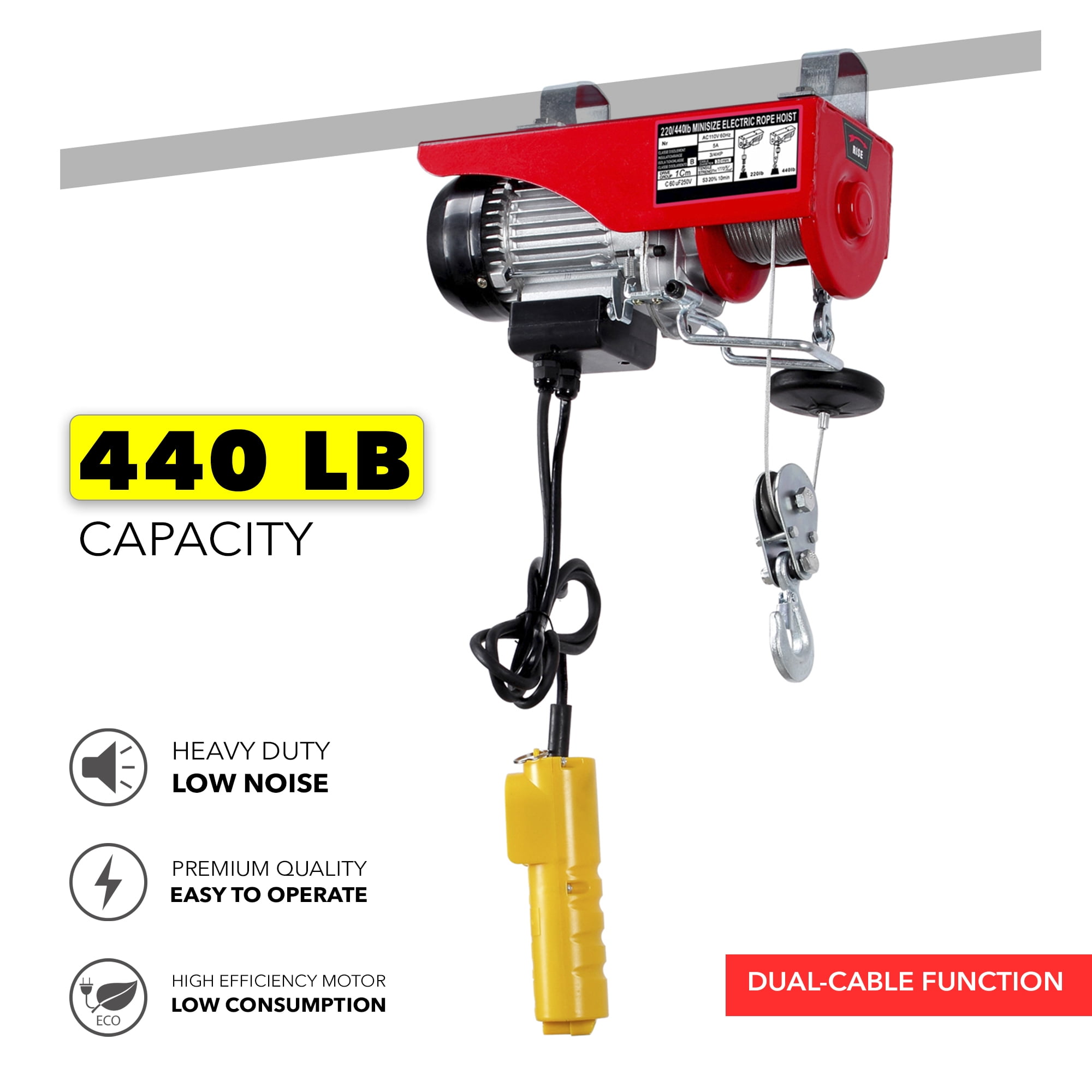 Arksen Overhead Electric Motor Hoist Crane Lift Garge Winch w/ Remote