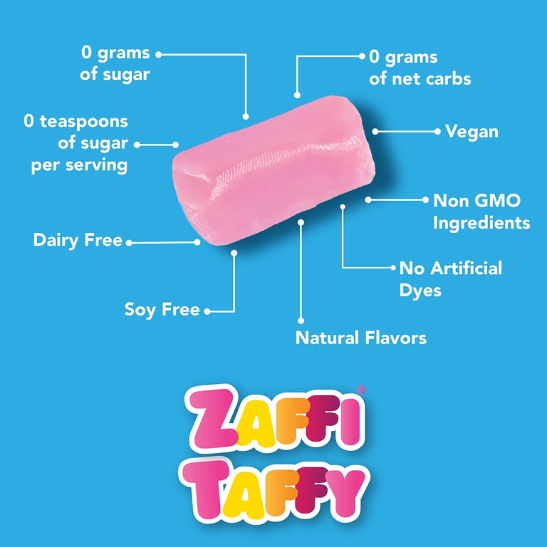 ZOLLIPOPS Zaffi Taffy Zero Sugar Fruit Taffy 3oz Pouch - Walmart.com