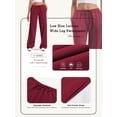 thumbnail image 4 of TEMOFON Women's Straight Leg Low rise Sweat Pants Wide Leg Sweatpants Drawstring Elastic Low Waist Pants with Pockets, 4 of 10