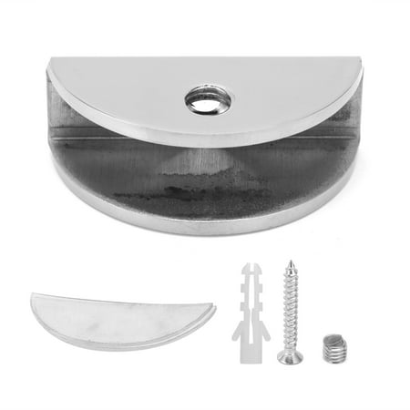 

Zovuta Half‑Round Glass Clip Fixing Bathroom Glass Clamp Holder Bracket for Bathroom 8‑12mm Glass