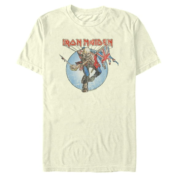 Mens Iron Maiden The Trooper Distressed Logo T Shirt