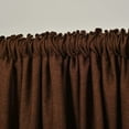 thumbnail image 4 of 3S Brother's Home Decorative Brown Curtains 100" Wide Extra Long Luxury Colors Linen Look Custom Made 5-25 Feet Made in Turkey Hang Back Tab & Rod Pocket Single Panel Home Décor (100"Wx252"L), 4 of 6