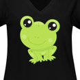 thumbnail image 4 of Inktastic Cute Frog, Little Frog, Baby Frog, Green Frog Women's Plus Size V-Neck T-Shirt, 4 of 5