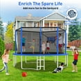 thumbnail image 4 of Kacho Trampoline 14FT 16FT 10FT 12FT, 1400LBS Trampoline with Enclosure Net, Basketball Hoop, Ball, Large Outdoor Trampoline for 1-2 Adults/ 4-5 Kids, No Gap Design Backyard Round Trampoline, Blue, 4 of 7