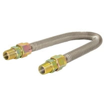 Eastman 5/8 in. OD Gas Connector - MIP x MIP, 24 in. in Stainless Steel - 30SS505024