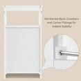 thumbnail image 5 of CZMJY Single Door Floor Cabinet, Bathroom Free Standing Storage Organizer with Adjustable Shelf, Narrow Side Cabinet for Living Room, White, 5 of 9