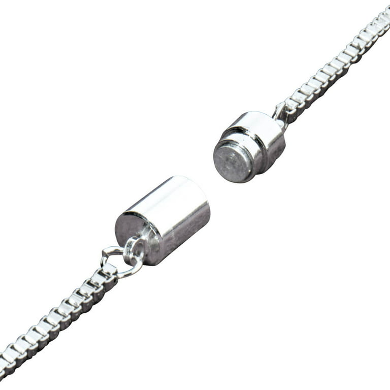 Mizeer Magnetic Necklace Extenders, Magnetic Necklace Clasps with Extender  Chains