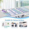 thumbnail image 5 of Soft Pastel Stripes Elegant Flowers Leaves Ironing Mat Blanket Portable Travel Ironing Pad Heat Resistant Pad 47.2" x 27.6”, 5 of 6