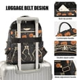 thumbnail image 3 of FORMRS Mini Backpack Purse for Women Travel Daypack Casual Shoulder Bag, Black Halloween Dancing Skeleton, 3 of 7