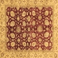 thumbnail image 1 of Ahgly Company Indoor Square Oriental Brown Traditional Area Rugs, 5' Square, 1 of 4