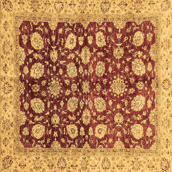 Ahgly Company Indoor Square Oriental Brown Traditional Area Rugs, 5' Square