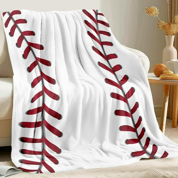 Baseball Blanket, Soft Fleece Throw Blankets for Kids, Unique Baseball Gifts Ideas for Boys and Girls 8-12 Baseball Decor For Couch Bedroom