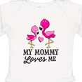 thumbnail image 4 of Inktastic My Mommy Loves me with Two Flamingos Boys or Girls Long Sleeve Baby Bodysuit, 4 of 5