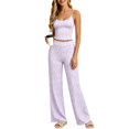 thumbnail image 2 of Harpily Pajama Set for Women 2 Piece Floral Print Tank Top and Roll Edge Long Pants with Spaghetti Strap Indoor Night Wear L, 2 of 5