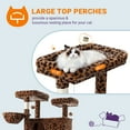 thumbnail image 4 of Allewie 81 Inches Multi-Level Tall Cat Tree for Large Cat, Cat Climbing Tree with Cat Condo and Hammock, Scratching Post, Wide Base, Leopard Print, 4 of 7