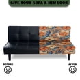 thumbnail image 5 of SCRAWLGOD Hibiscus Leaf Pattern Sofa Cover Armless Couch Slipcover for Pets Stretch Leakproof Couch Slipcover Washable 1 Piece Sofa Cover 3 Seater, 5 of 9